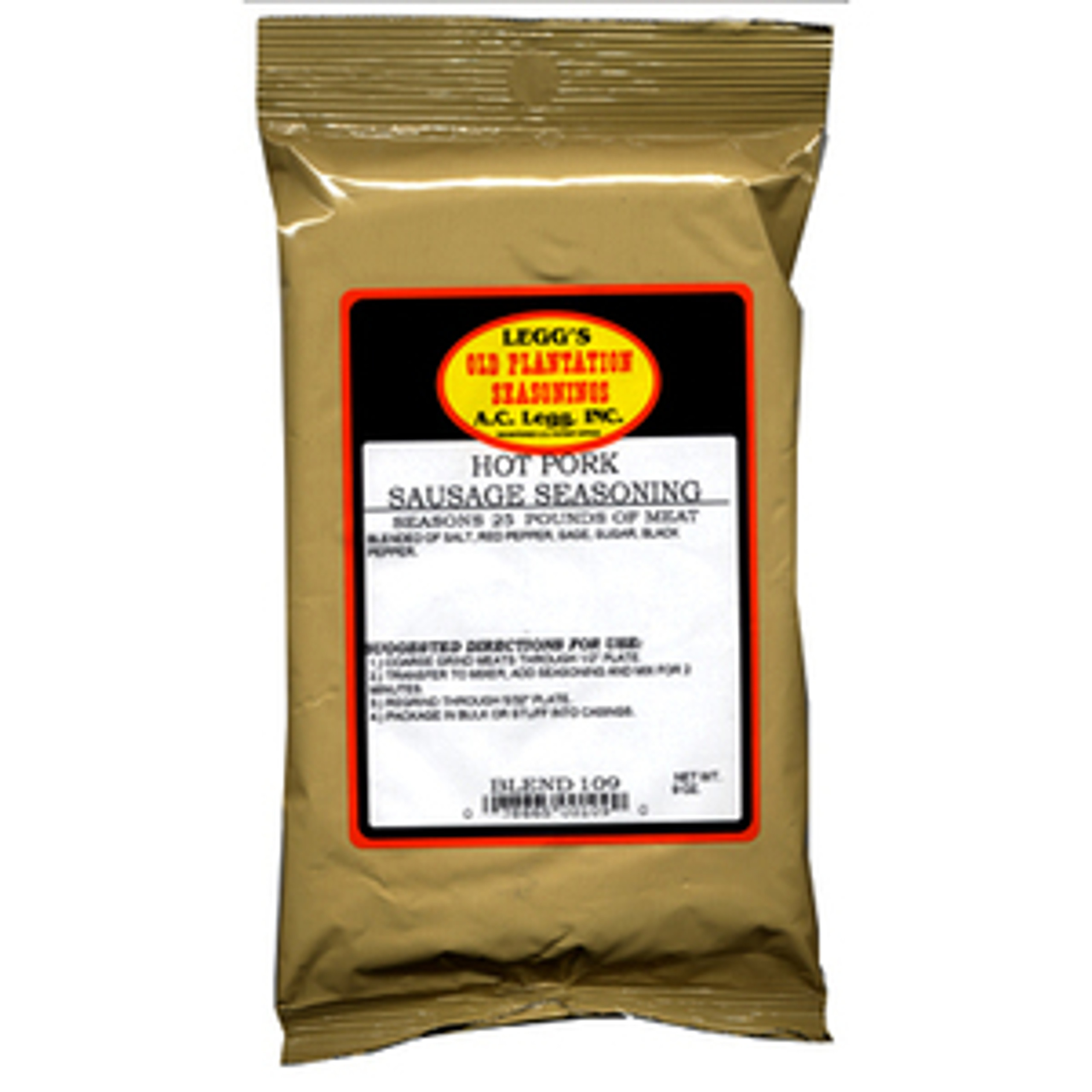 Blend 109 Leggs Old Plantation Hot Pork Sausage Seasoning